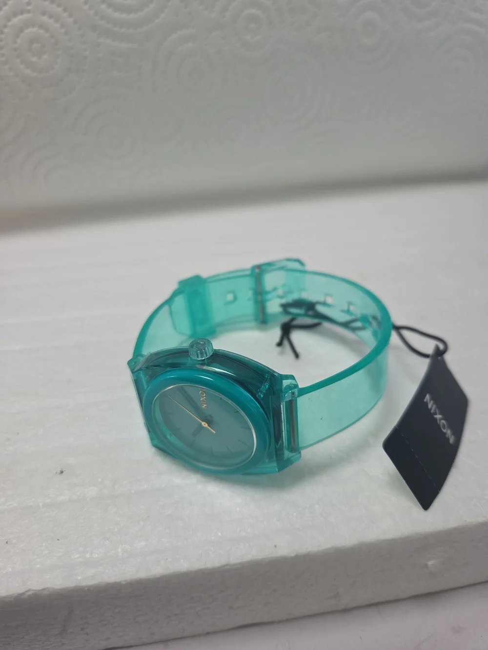 Nixon Turquoise Clear Case Analog Watch